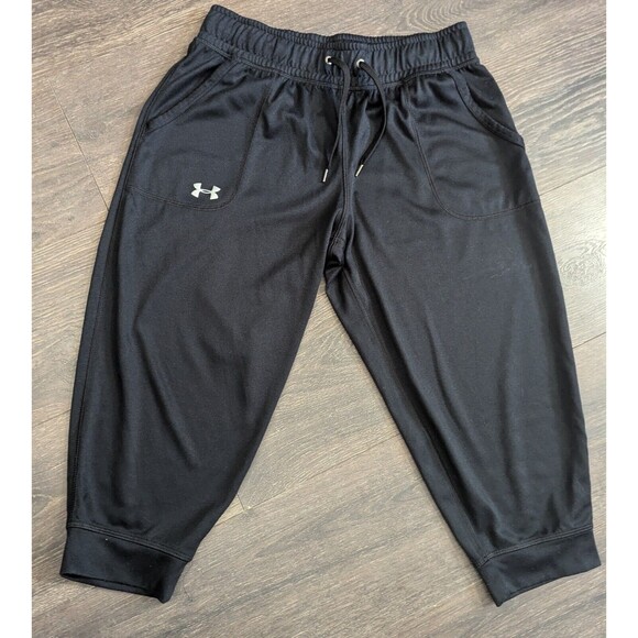 UNDER ARMOUR Yoga Exercise Running Walking Pants Spandex Womens Sz Small Cropped - Picture 1 of 3